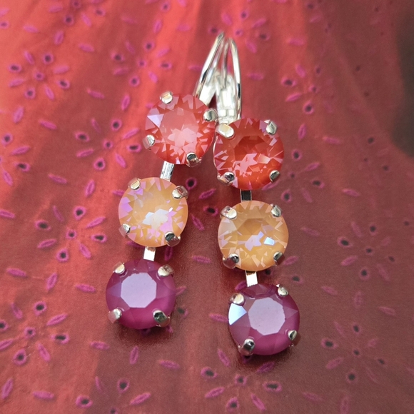 Austrian Crystal Earrings in Silver - Picture 4 of 11